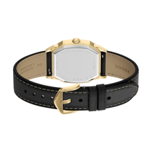 Load image into Gallery viewer, Harlow 33mm Three-Hand Black Leather Watch
