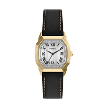 Load image into Gallery viewer, Harlow 33mm Three-Hand Black Leather Watch
