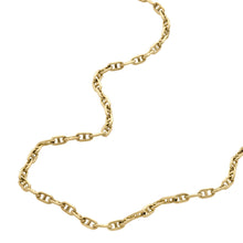 Load image into Gallery viewer, Heritage D-Link Gold-Tone Brass Anchor Chain Necklace
