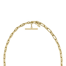 Load image into Gallery viewer, Heritage D-Link Gold-Tone Brass Anchor Chain Necklace
