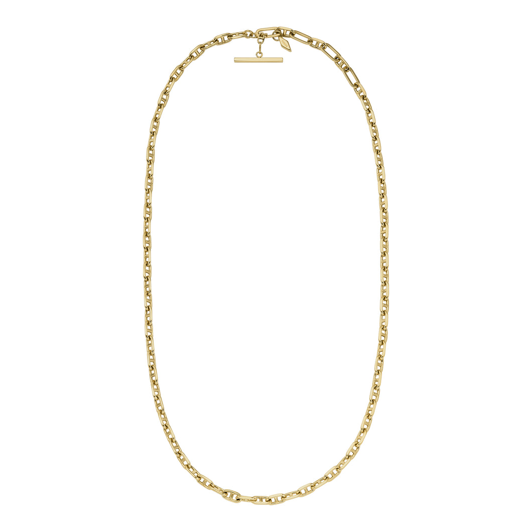 Heritage D-Link Gold-Tone Brass Anchor Chain Necklace