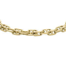 Load image into Gallery viewer, Heritage D-Link Gold-Tone Brass Chain Bracelet

