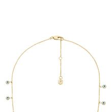 Load image into Gallery viewer, Sutton Evil Eye Brass Chain Necklace
