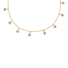 Load image into Gallery viewer, Sutton Evil Eye Brass Chain Necklace
