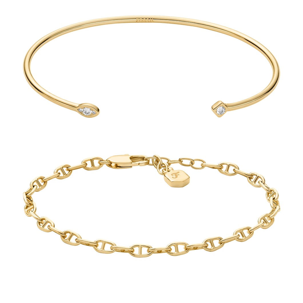 Heritage Gold-Tone Brass Bracelet Gift Set
