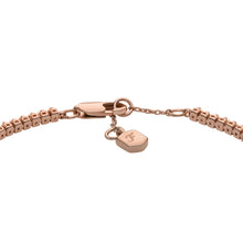 Load image into Gallery viewer, Ellis Pavé Glitz Rose Gold-Tone Brass Tennis Chain Bracelet
