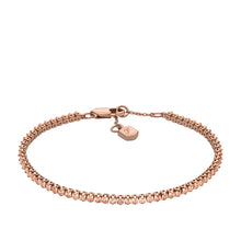 Load image into Gallery viewer, Ellis Pavé Glitz Rose Gold-Tone Brass Tennis Chain Bracelet
