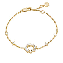 Load image into Gallery viewer, Ellis Mixed Shapes Gold-Tone Brass Station Bracelet
