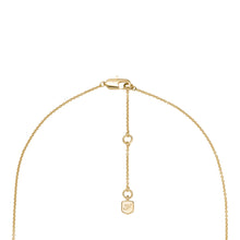 Load image into Gallery viewer, Sutton Heartbeat Gold-Tone Brass Station Necklace

