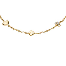 Load image into Gallery viewer, Sutton Heartbeat Gold-Tone Brass Station Bracelet
