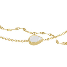 Load image into Gallery viewer, Merrit Teardrop White Mother-of-Pearl Chain Bracelet
