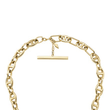 Load image into Gallery viewer, Heritage D-Link Gold-Tone Stainless Steel Anchor Chain Necklace

