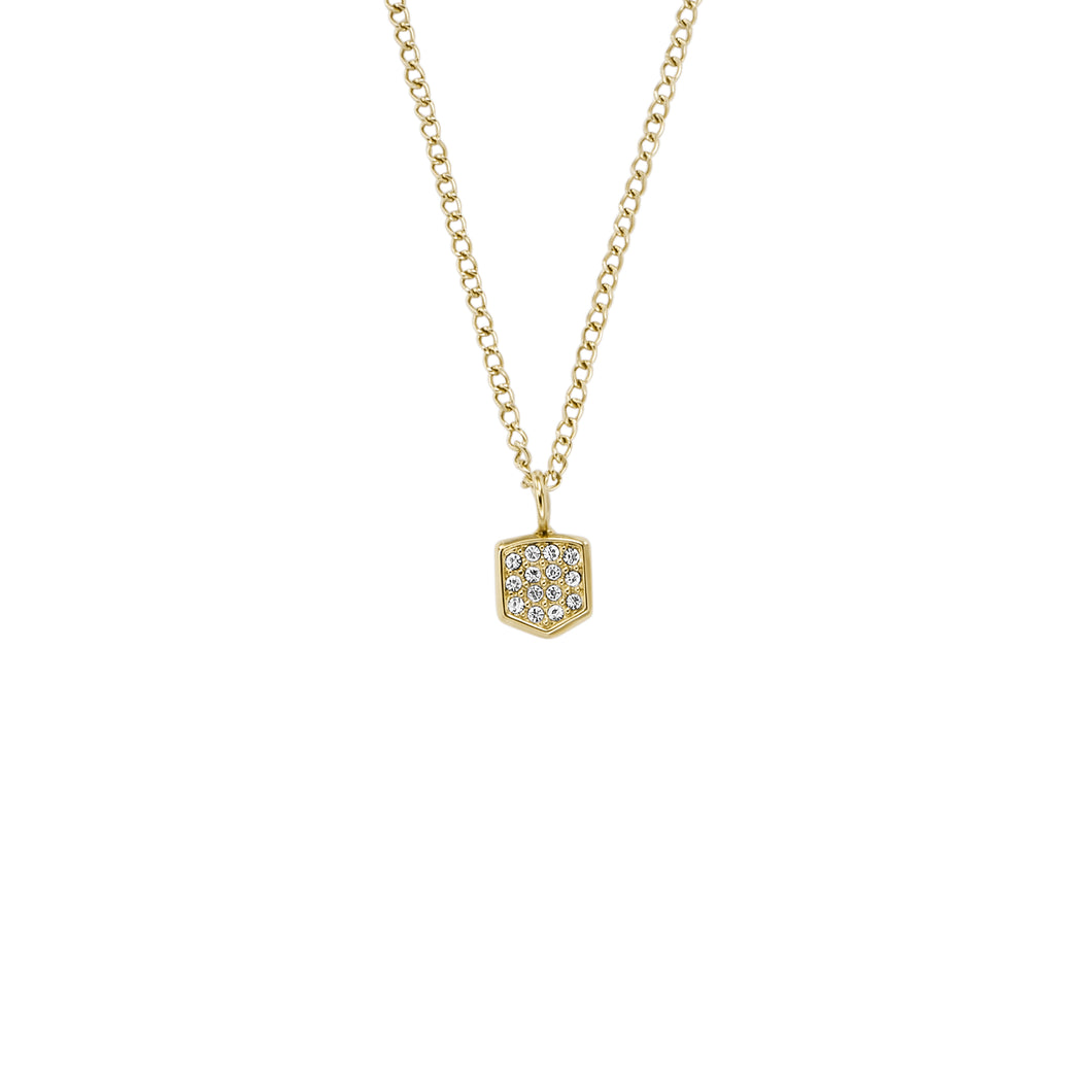 Heritage Crest Gold-Tone Stainless Steel Chain Necklace