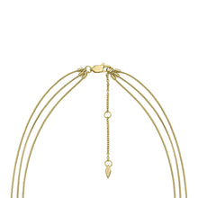 Load image into Gallery viewer, All Stacked Up Gold-Tone Stainless Steel Multi-Strand Necklace
