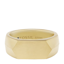 Load image into Gallery viewer, All Stacked Up Gold-Tone Stainless Steel Signet Ring
