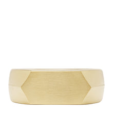 Load image into Gallery viewer, All Stacked Up Gold-Tone Stainless Steel Signet Ring
