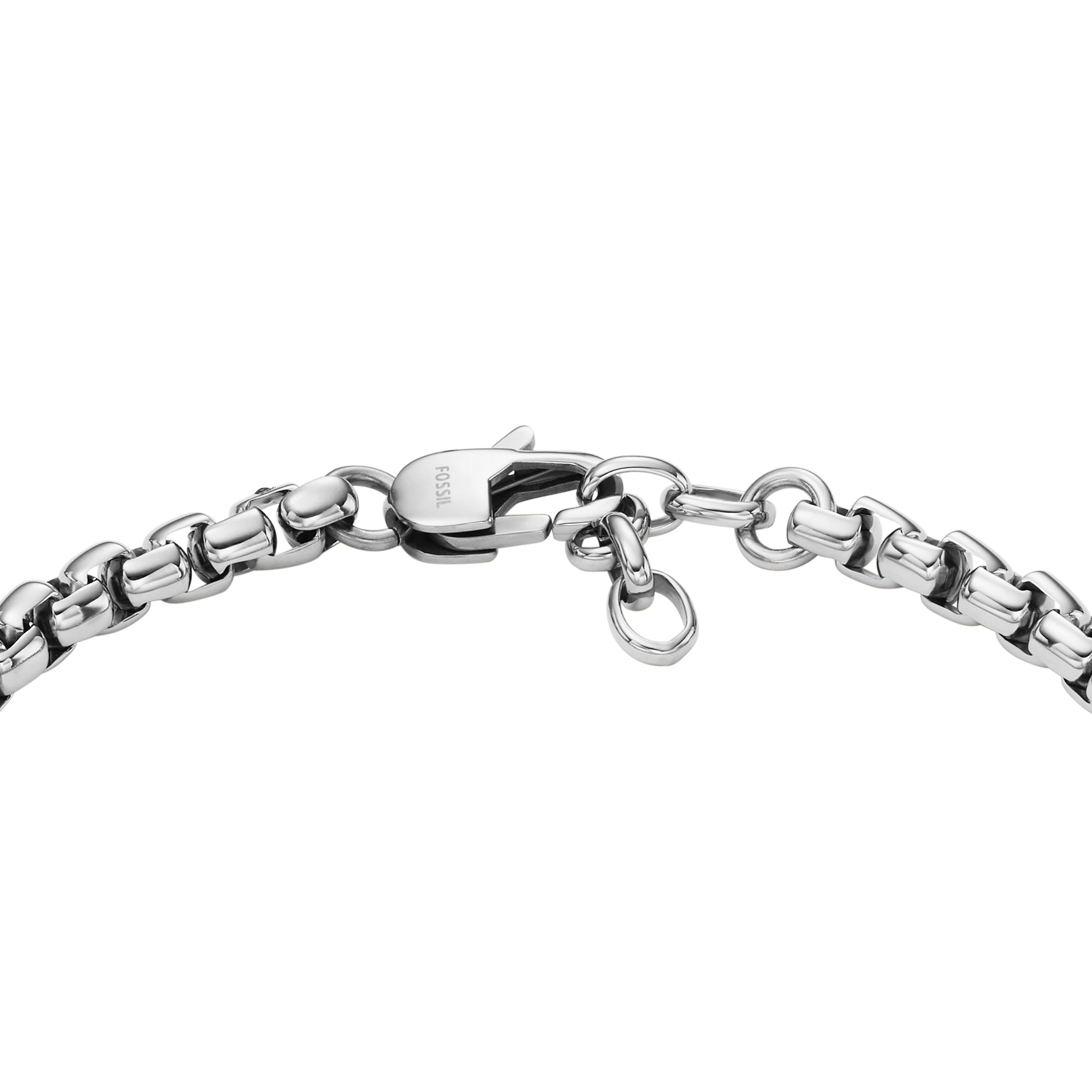 Collana Fossil In Acciaio Inox Tono Oro Con Ciondolo Rotondo – Regalo Elegante Per Donna, Confezione In Lino