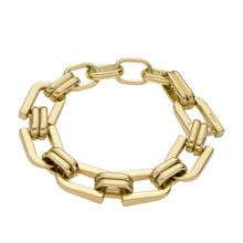 Load image into Gallery viewer, Heritage D-Link Gold-Tone Stainless Steel Chain Bracelet
