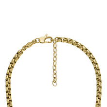 Load image into Gallery viewer, All Stacked Up Gold-Tone Stainless Steel Chain Necklace
