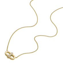 Load image into Gallery viewer, Heritage D-Link Glitz Gold-Tone Stainless Steel Chain Necklace
