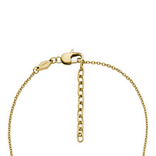 Load image into Gallery viewer, Harlow Linear Texture Gold-Tone Stainless Steel Chain Necklace

