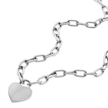Load image into Gallery viewer, Harlow Linear Texture Heart Stainless Steel Pendant Necklace
