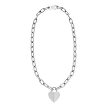 Load image into Gallery viewer, Harlow Linear Texture Heart Stainless Steel Pendant Necklace
