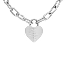 Load image into Gallery viewer, Harlow Linear Texture Heart Stainless Steel Pendant Necklace
