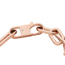 Load image into Gallery viewer, Heritage D-Link Rose Gold-Tone Stainless Steel Chain Bracelet
