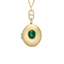 Load image into Gallery viewer, Locket Collection Green Malachite Pendant Necklace
