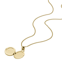 Load image into Gallery viewer, Locket Collection Gold-Tone Stainless Steel Pendant Necklace
