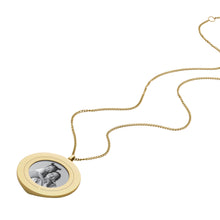 Load image into Gallery viewer, Harlow Locket Collection Gold-Tone Stainless Steel Pendant Necklace
