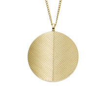 Load image into Gallery viewer, Harlow Locket Collection Gold-Tone Stainless Steel Pendant Necklace
