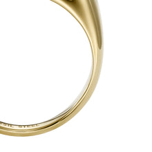 Load image into Gallery viewer, Ellis All Stacked Up Gold-Tone Stainless Steel Band Ring
