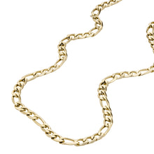 Load image into Gallery viewer, Ellis All Stacked Up Gold-Tone Stainless Steel Figaro Chain Necklace
