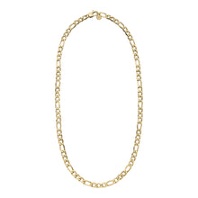 Load image into Gallery viewer, Ellis All Stacked Up Gold-Tone Stainless Steel Figaro Chain Necklace
