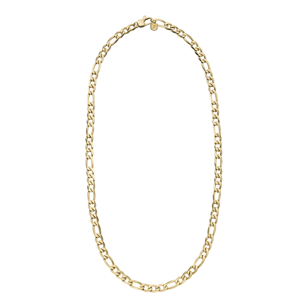 Ellis All Stacked Up Gold-Tone Stainless Steel Figaro Chain Necklace