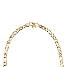 Load image into Gallery viewer, Ellis All Stacked Up Gold-Tone Stainless Steel Figaro Chain Necklace
