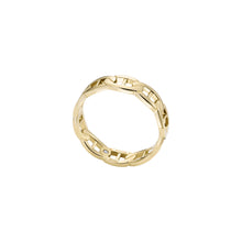 Load image into Gallery viewer, Heritage D-Link Gold-Tone Stainless Steel Band Ring
