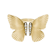 Load image into Gallery viewer, Butterfly Collection Gold-Tone Stainless Steel Center Focal Ring
