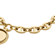 Load image into Gallery viewer, Heritage Legacy Charm Gold-Tone Stainless Steel Chain Bracelet
