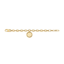 Load image into Gallery viewer, Heritage Legacy Charm Gold-Tone Stainless Steel Chain Bracelet
