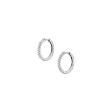 Load image into Gallery viewer, Ellis Pavé Glitz Stainless Steel Hoop Earrings
