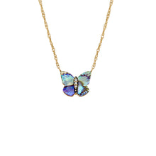 Load image into Gallery viewer, Sutton Butterfly Wings Multicolor Abalone Pendant Necklace
