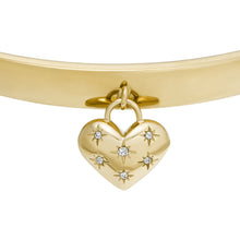 Load image into Gallery viewer, Sadie All My Love Gold-Tone Stainless Steel Heart Bangle Bracelet
