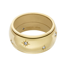 Load image into Gallery viewer, Sadie Shine Bright Gold-Tone Stainless Steel Fidget Band Ring
