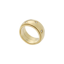 Load image into Gallery viewer, Sadie Shine Bright Gold-Tone Stainless Steel Fidget Band Ring
