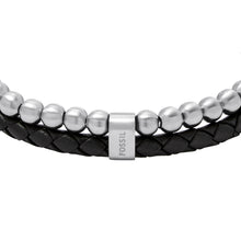 Load image into Gallery viewer, Beads Black Leather Multi-Strand Bracelet
