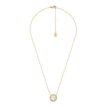 Load image into Gallery viewer, Classic Mother-of-Pearl Gold-Tone Stainless Steel Pendant Necklace
