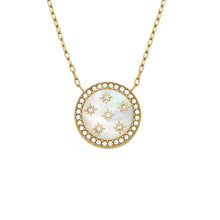 Load image into Gallery viewer, Classic Mother-of-Pearl Gold-Tone Stainless Steel Pendant Necklace
